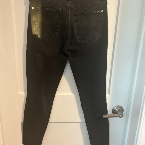 7 for All Mankind; Size 27; Distressed black jeans - Picture 2 of 2